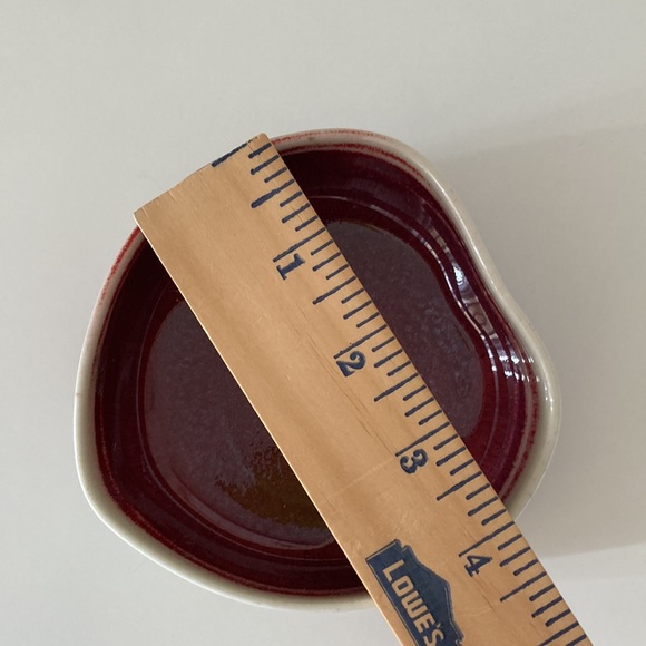 Heart shaped Studio Pottery Signed Trinket Dish Decorative Bowl Valentine Love - Picture 10 of 11